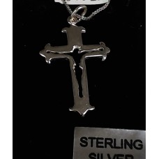 Crucifix with cut out Corpus on chain